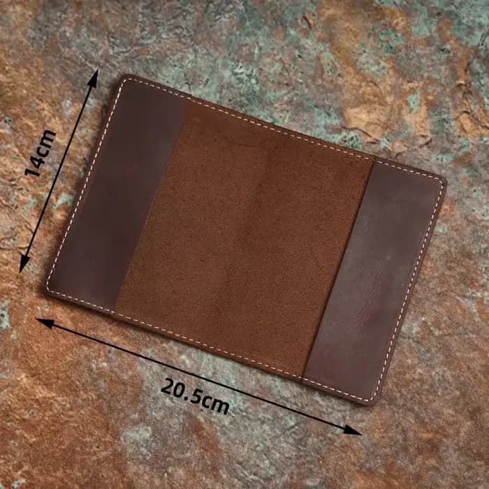 Porte-passeport en cuir véritable