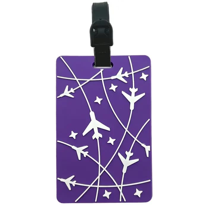 Nouvelle étiquette de bagage en PVC en forme d'avion