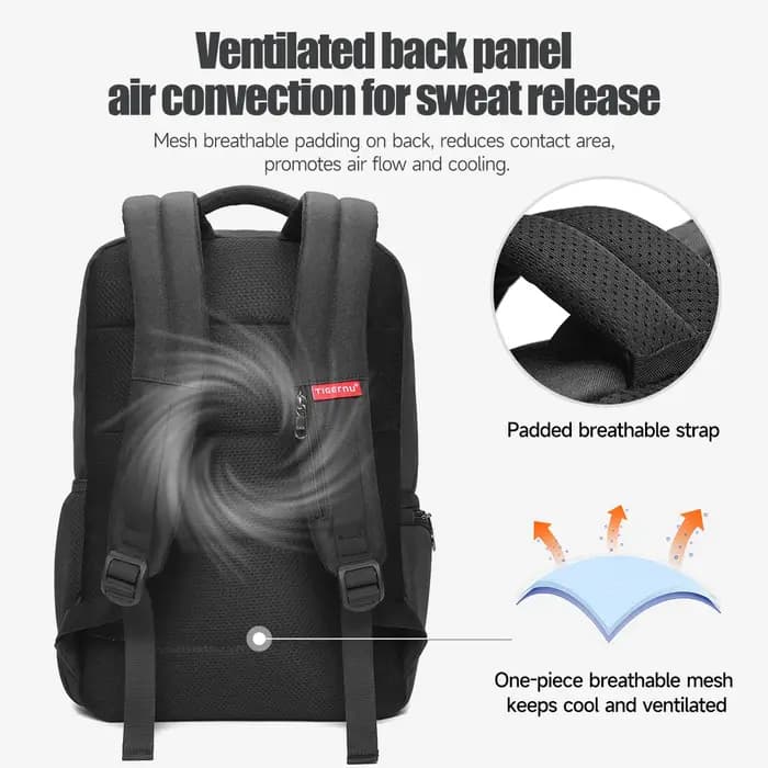 Tigernu sacs de dégagement hommes sac à dos antivol USB charge 15.6 pochette d'ordinateur Mochilas féminin mâle sac à dos cahier cartable