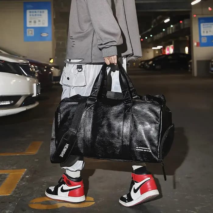 Sac de sport pour hommes logo personnalisé grand sac à main de Fitness sec et humide sac