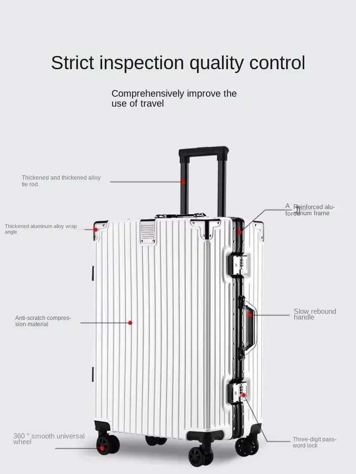 Valise de voyage cadre en aluminium