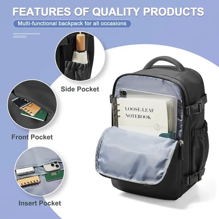 Cabine sac à dos voyage 40x20x25 Ryanair sac à dos à main pour homme femmes pochette d'ordinateur affaires sac à dos étanche mode Mochila