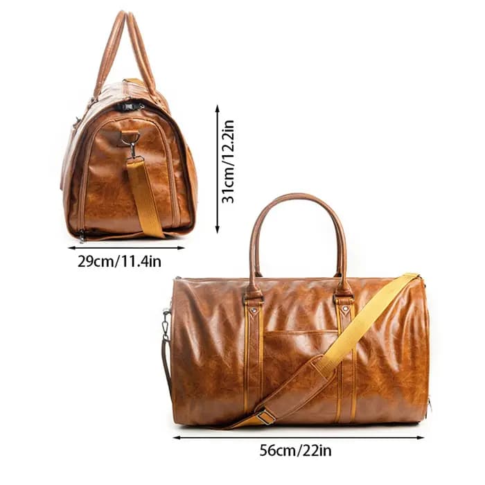 Sac de voyage en cuir pliable