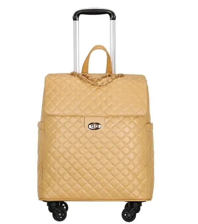 Sac à bagages à roulettes en PU pour femme
