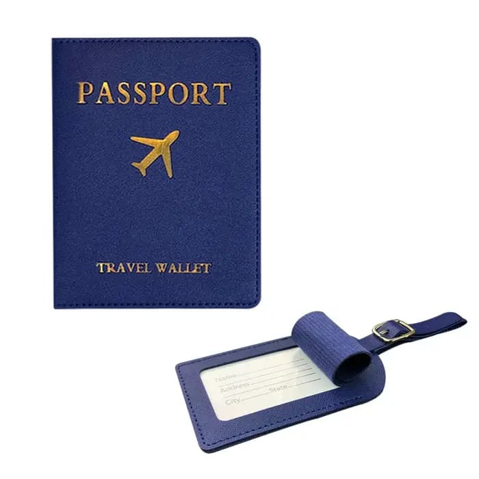 Étiquette de bagage professionnelle en cuir estampillée avec clip d'identification pour valise de voyage