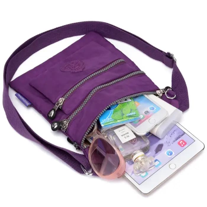 Sac à bandoulière en nylon ultra léger multicouche pour femme