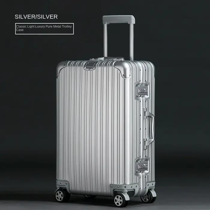 Valise en alliage d'aluminium et de magnésium 100%, serrure TSA, boîtier de chariot à bagages embarq