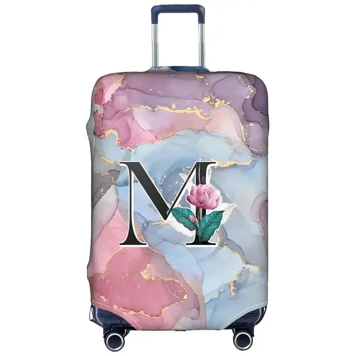 Ensemble de valises de voyage adaptées aux housses en tissu extensible de 18 à 32 pouces, accessoires de voyage, housses de bagages, série Whitemarble