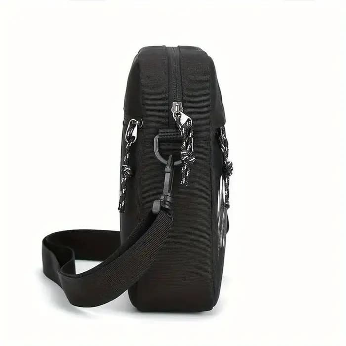 Sac à bandoulière sur le thème italien pour hommes – Noir et doré avec drapeau