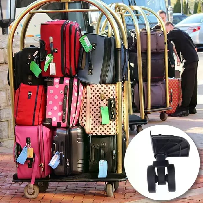 Ensemble de réparation de valise à roulettes, 2 pièces, résistant à l'usure, pivotant à 360 degrés, remplacement détachable