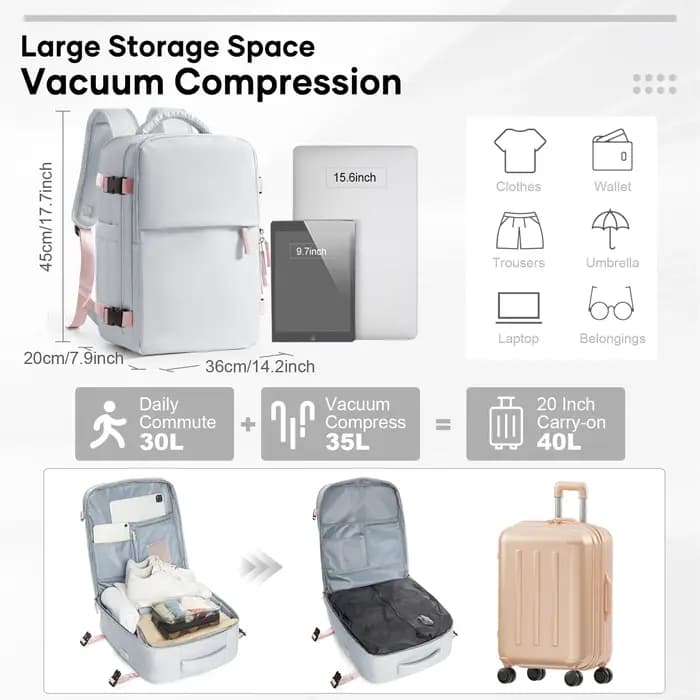 Sac à dos sous vide Easyjet sac de cabine 45x36x20 sac à dos