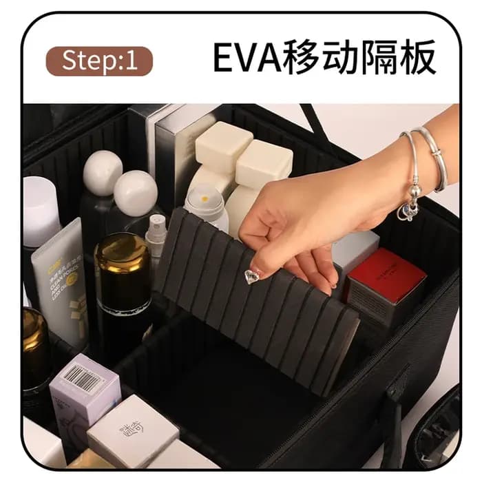 Grande valise à roulettes pour maquillage