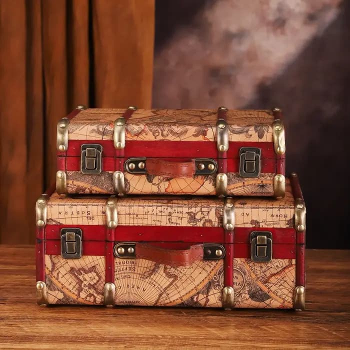 Valise de voyage en cuir rétro européenne