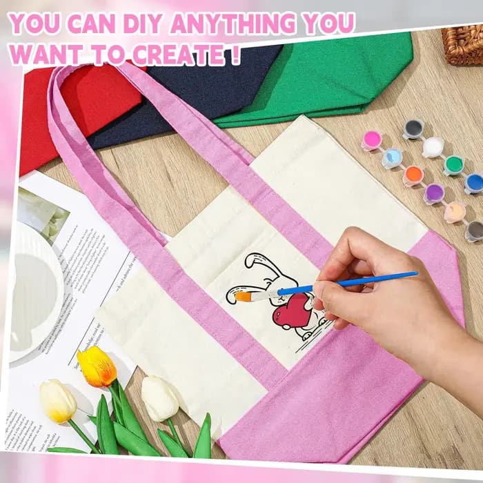 Lot de 1 à 3 sacs fourre-tout en toile DIY, sac de plage pour cadeaux de fête et de mariage avec poche extérieure, sac de courses réutilisable pour le quotidien