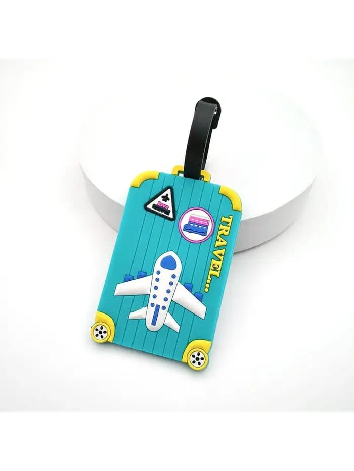 Étiquette de bagage multicolore pour avion créatif