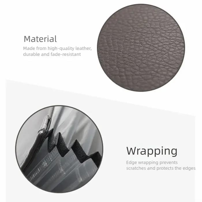 Sac à documents en cuir PU imperméable avec étiquettes, organiseur de fichiers portable en accordéon, 13 poches, conception à fermeture élastique