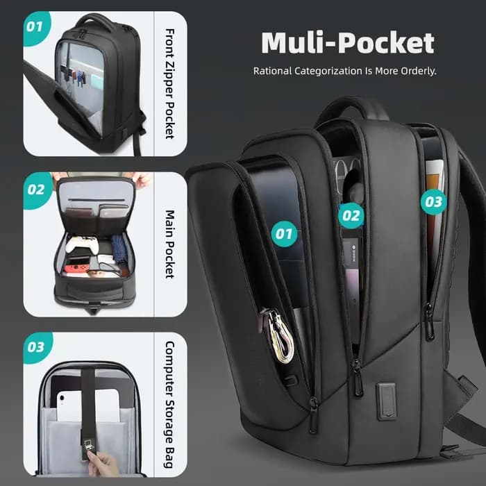 Heroic Knight-Sac à dos de voyage d'affaires pour homme, grande capacité, sac de travail pour ordina