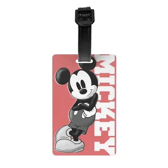 Étiquette de bagage personnalisée M-Mouse pour valises, étiquettes de bagage mignonnes de dessins an