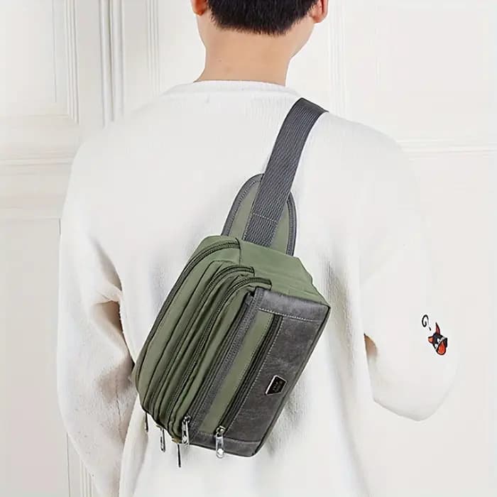 Sac banane multi-couches tendance pour homme