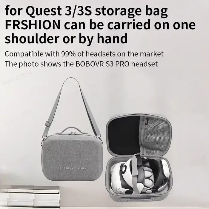 Sac à bandoulière pour Quest 3S/3, grand sac à coque rigide, boîte de transport de voyage pour Quest 3/3S, sac de rangement anti-poussière, accessoires VR