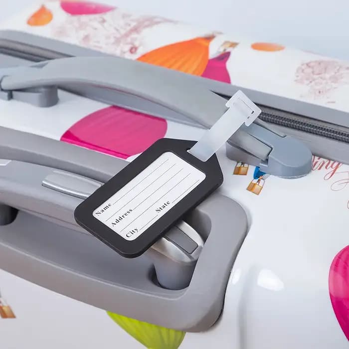 Étiquette de bagage en plastique pour hommes et femmes