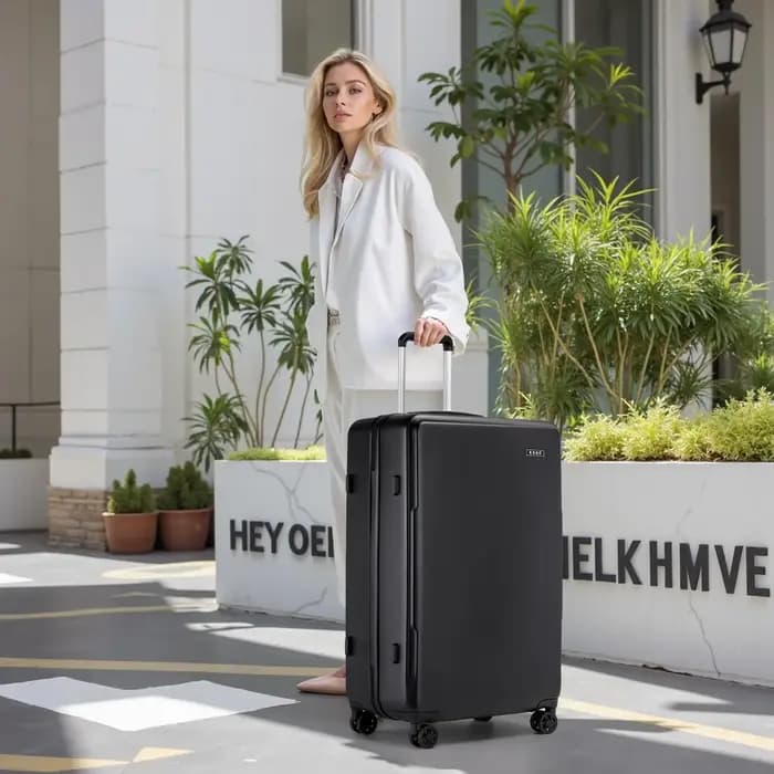 Valise légère à coque rigide en PC et ABS avec serrure TSA, valise à bagages à main Kono, chariot co