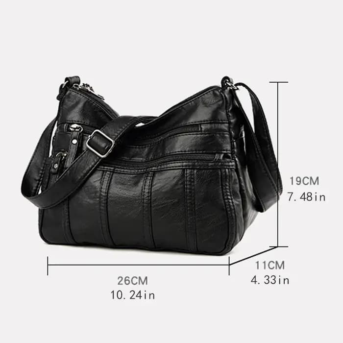 Sac bandoulière noir, sac de voyage avec bretelles réglables et compartiment zippé