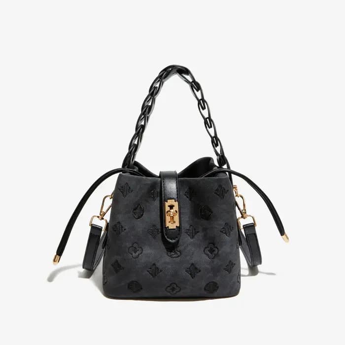 Sac Seau Brodé Élégant 2026 Nouveau Style Rétro en Cuir PU Sac à Bandoulière et Sac Croisé pour Commuter Sac à Main Tendance