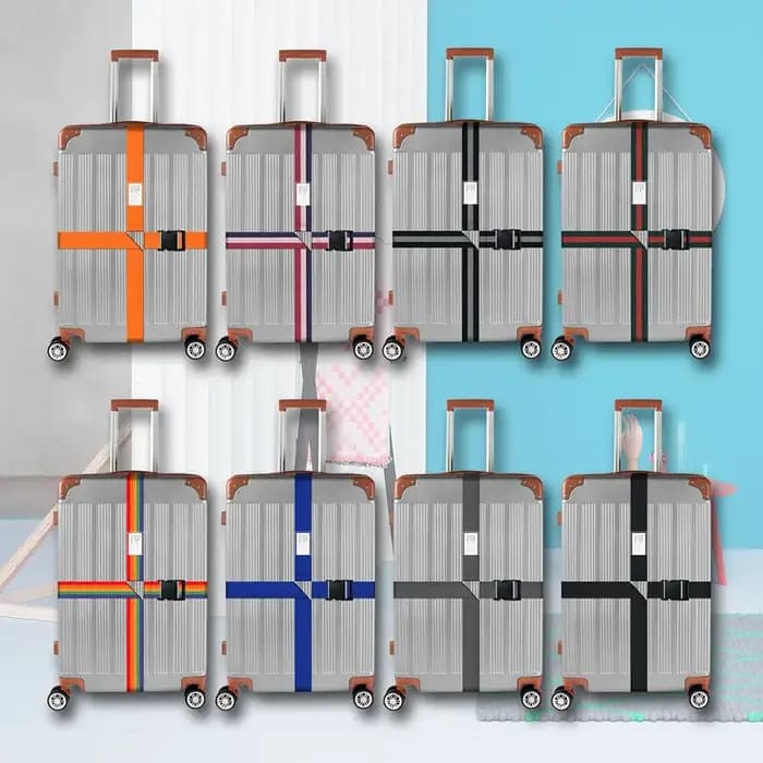 Sangles de valise arc-en-ciel avec étiquette nominative