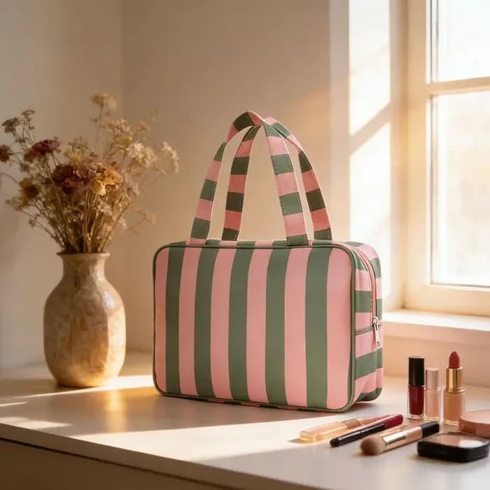 Sac de voyage élégant grande capacité pour cosmétiques – Idéal pour les voyages d'affaires et usage quotidien – Spacieux et en polyester – Cadeau parfait