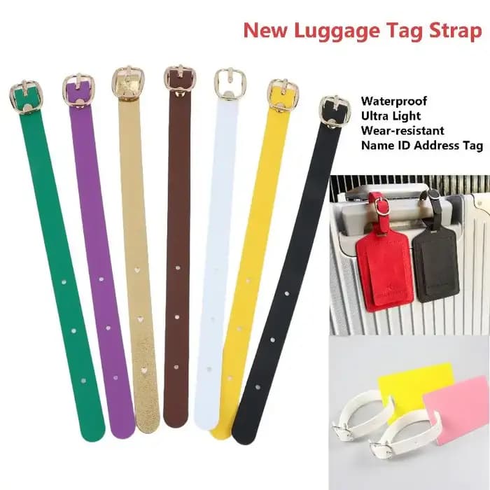 Sangles multicolores pour étiquettes de bagages en PU