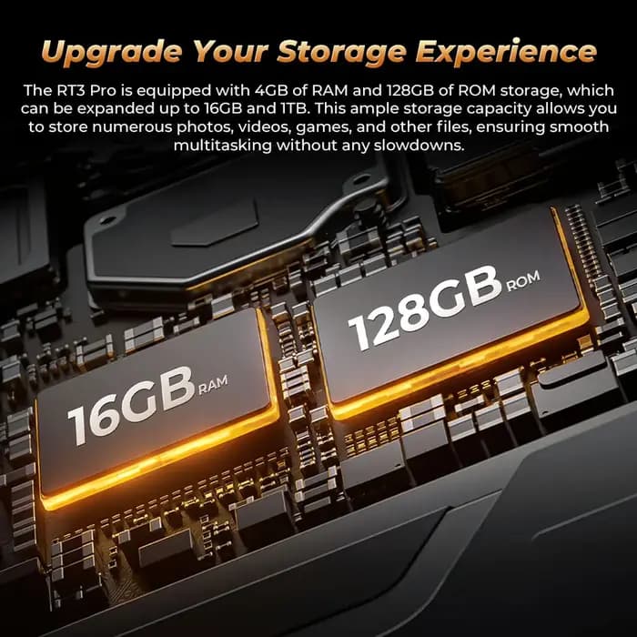 Oukitel RT3 PRO Batterie 5150mAh 16 Go + 128 Go Écran HD 8 "Profil ultra fin 13.9mm IP68 & IP69K & M