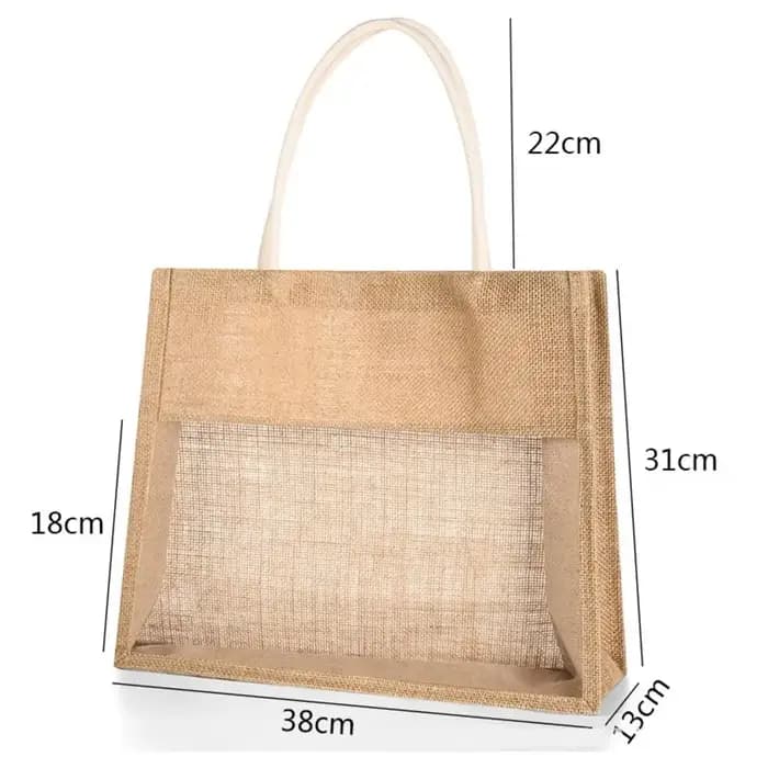 Sac fourre-tout en lin noir vintage pour femme