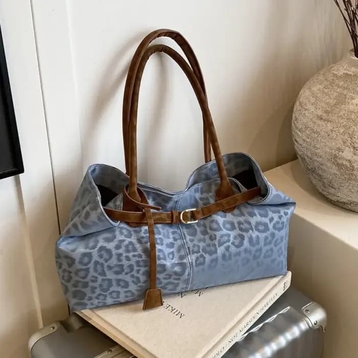 Sacs à bandoulière en cuir PU imprimé léopard pour femmes 2026 – Sac fourre-tout de luxe tendance de marque de créateur