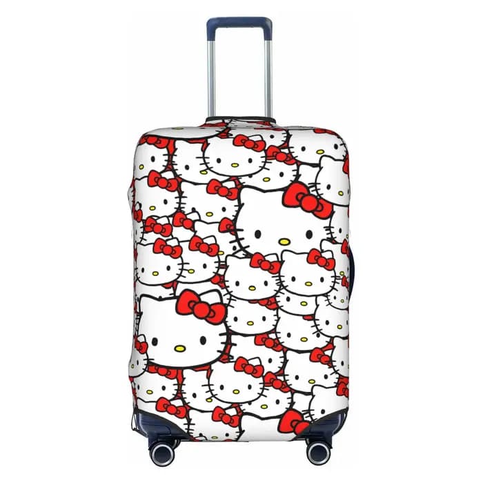 Housse de protection pour valise personnalisée, motif mignon sans couture, dessin animé Hello Kitty,