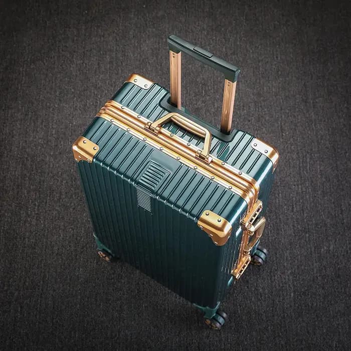 Valise de luxe en cuir verrouillable de 26 pouces