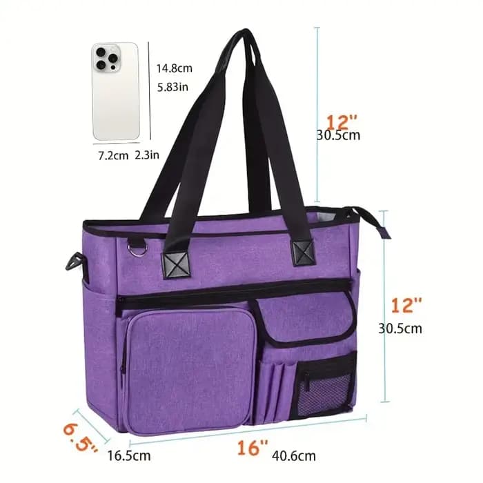 Sac fourre-tout professionnel, 1 pièce, compartiment pour ordinateur portable à poches multiples, ad