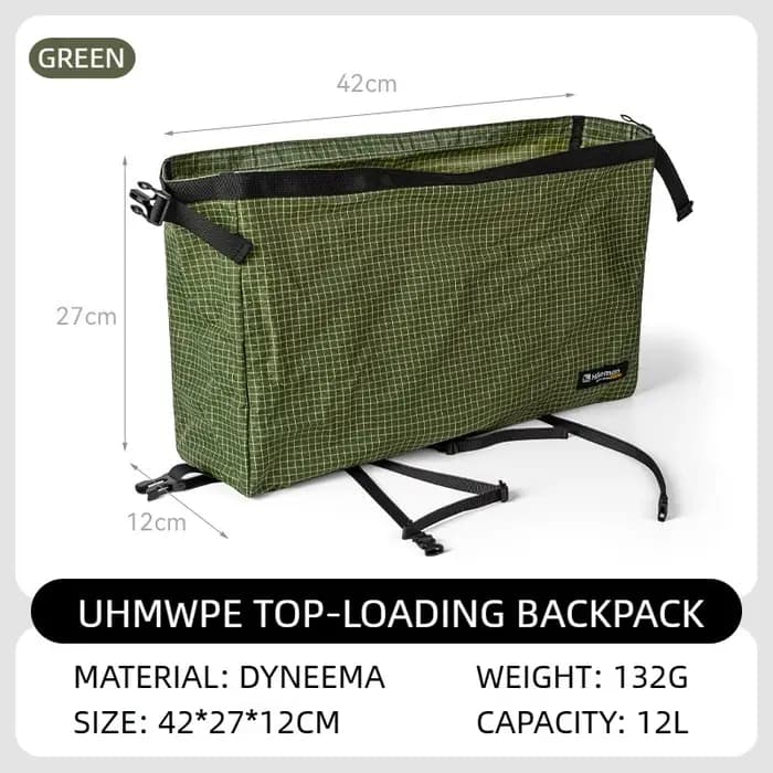 Sac à dos ultraléger en Dyneema avec couvercle supérieur