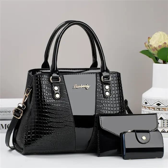Nouveau sac à bandoulière grande capacité motif crocodile