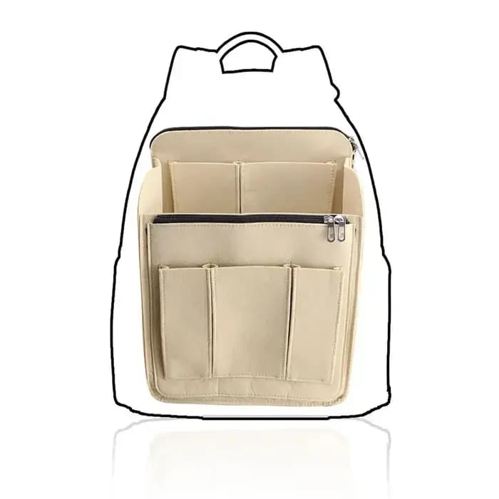 Sac à dos durable multi-poches, sac intérieur grande capacité, sac de voyage portable en feutre, organiseur pour Longchamp