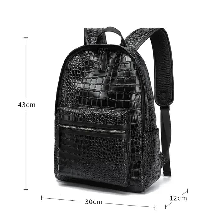 Sac à dos de mode hommes de luxe Alligator sacs à dos en cuir PU