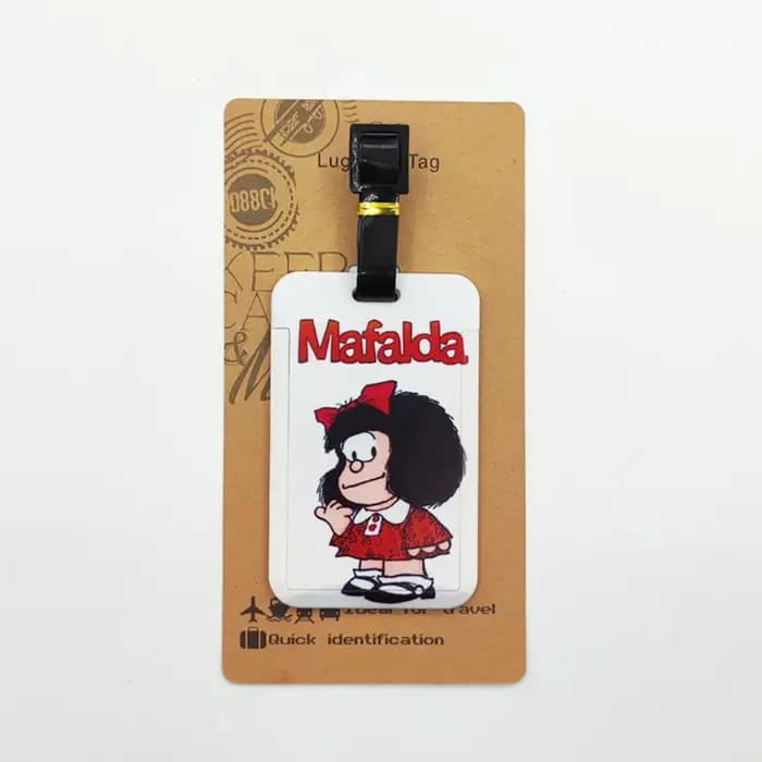 Étiquette de bagage Mafalda pour filles mignonnes