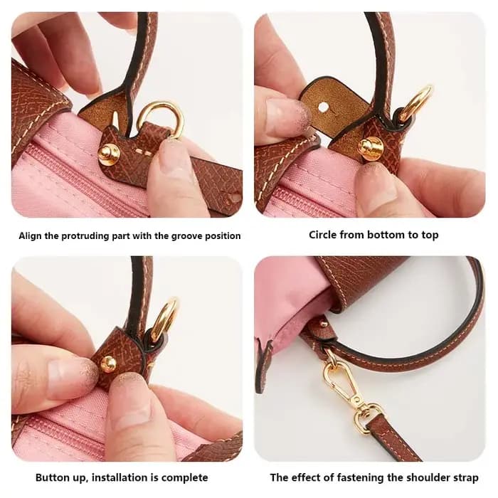 Bandoulière de sac en cuir pour pochette Longchamp