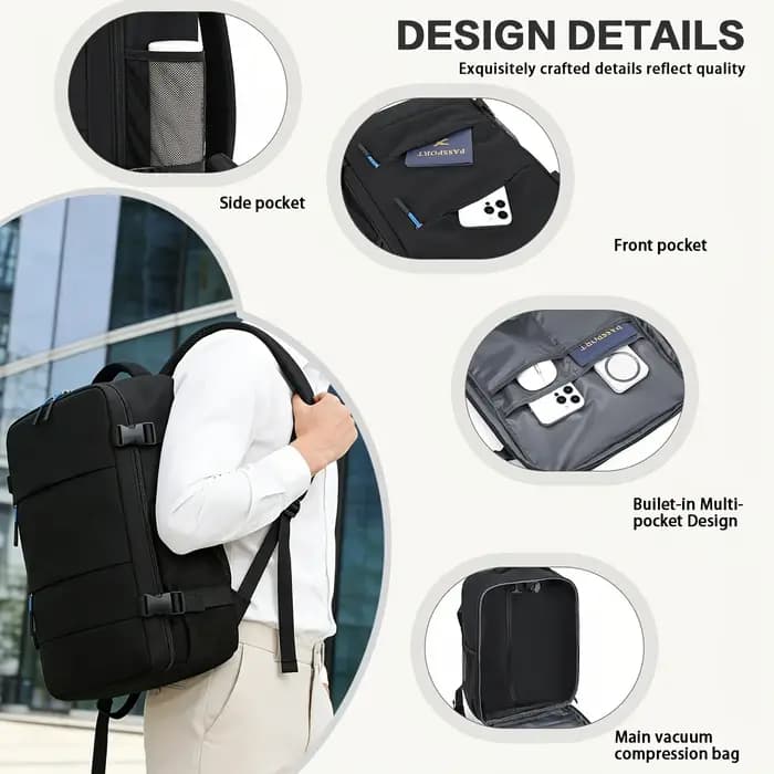 Sac à dos de voyage à compression sous vide