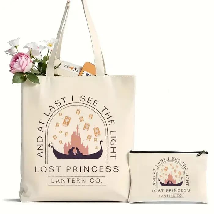 Sac fourre-tout à motif princesse perdue raiponce