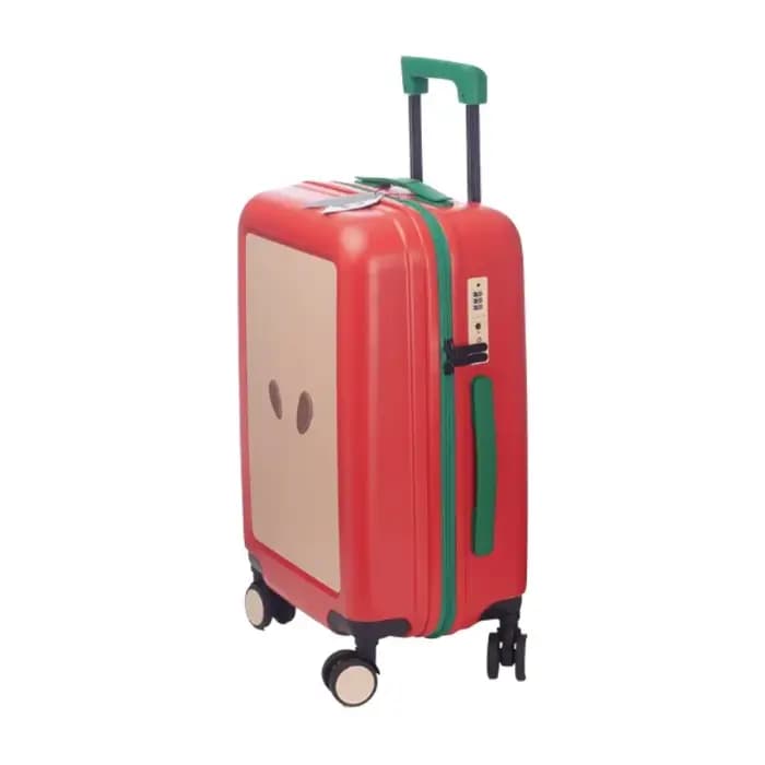 Valise design pomme verte et pomme rouge 20 pouces 24 pouces, bagage à roulettes avec serrure TSA, r