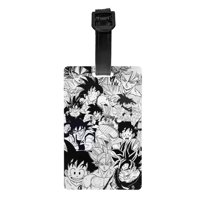Étiquettes de bagages personnalisées Goku Anime pour valises, avec couvercle de confidentialité et p