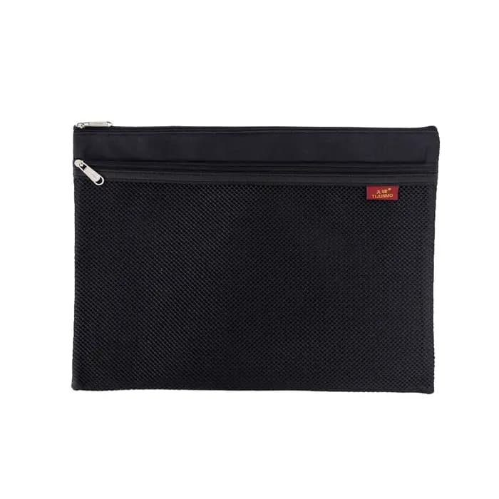 Portefeuille à fermeture éclair pour documents, sac à documents, dossier, stockage de documents, gri