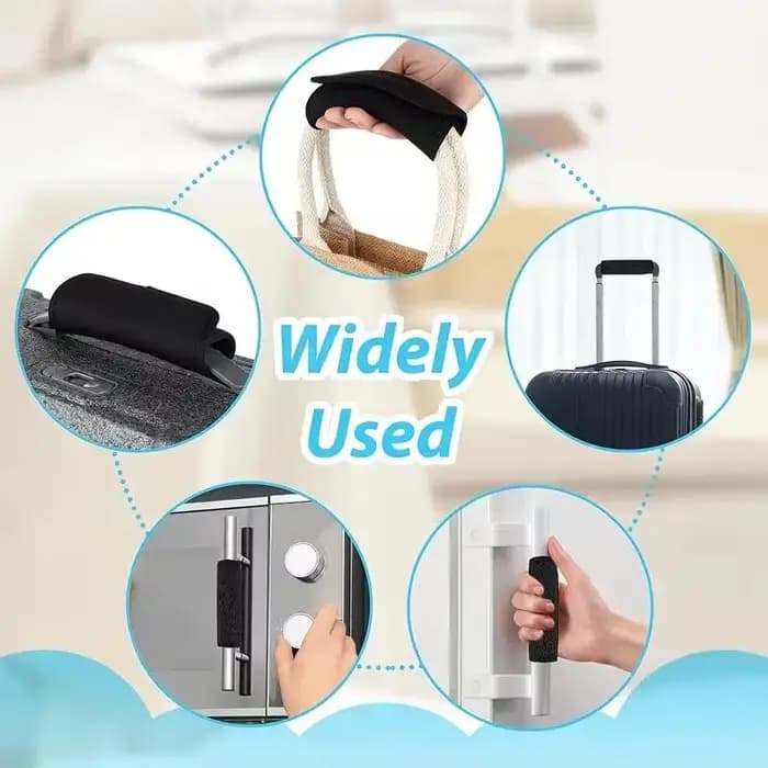 2 housses noires pour poignées de bagages – Protections douces et confortables pour valises
