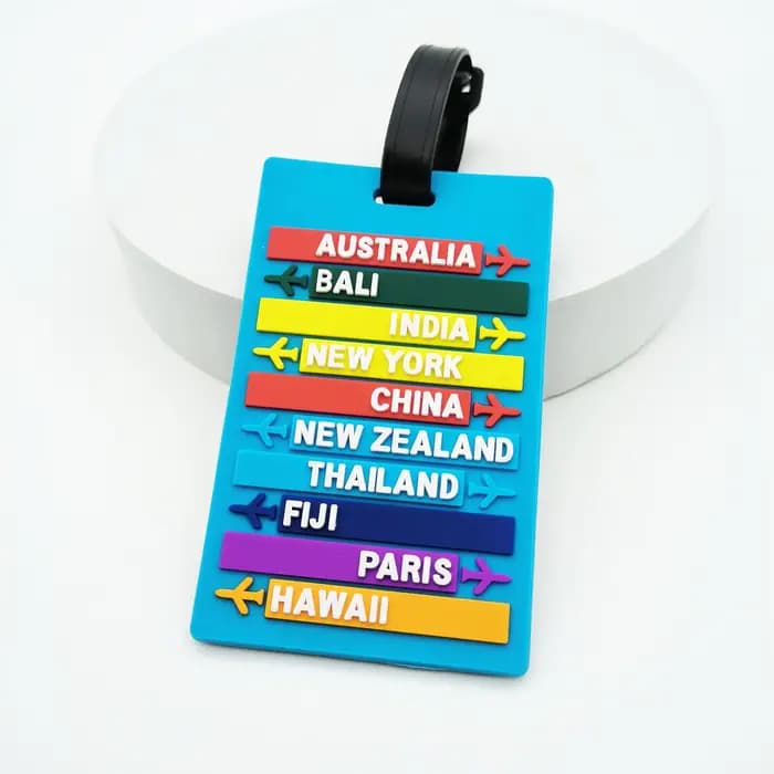 1 pièces étiquette de bagage voyage mignon valise